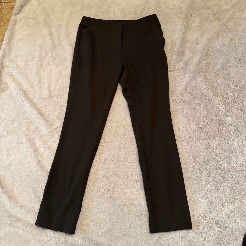 Eileen Fisher Dark Gray Stretchable Viscose Blend Women's Pants Size Extra Small